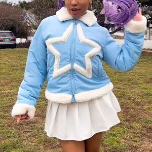 Strawberry Western Blue Star Jacket Size Large